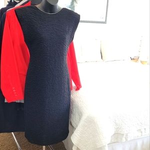 Vintage Glenrob stretchy retro LBD with shoulder pads & open back 80s/90s Small